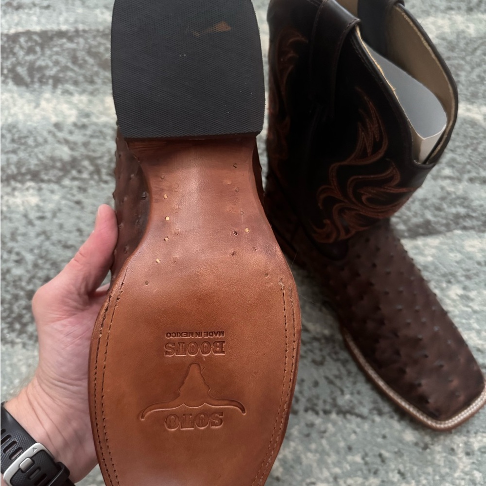 Soto Boots Men's Leather Western Boots Size 11 - Picture 4 of 6